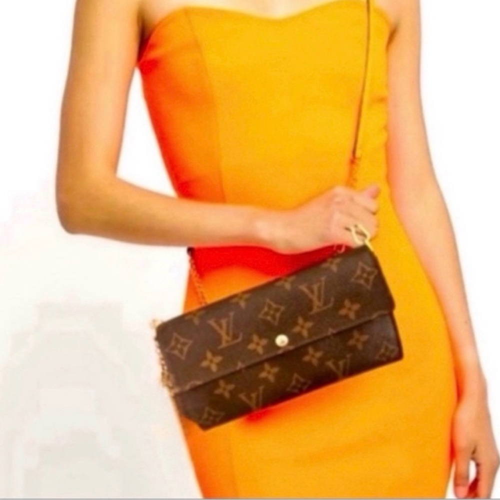 Louis Vuitton monogram Sarah wallet converted Crossbody 2002 vintage - Picture 3 of 17